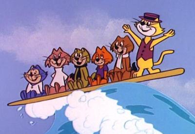TOP CAT "Hawaii Here We Come" Gang surfs